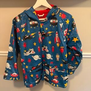 Hatley Youth Raincoat Jacket | Space Rockets & Robots | Size 8